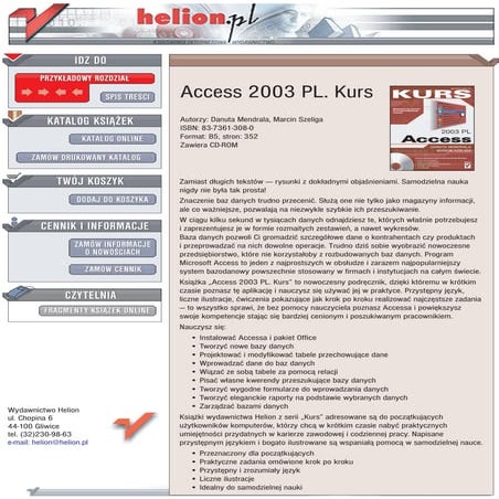 Access 2003 PL dla każdego | PDF