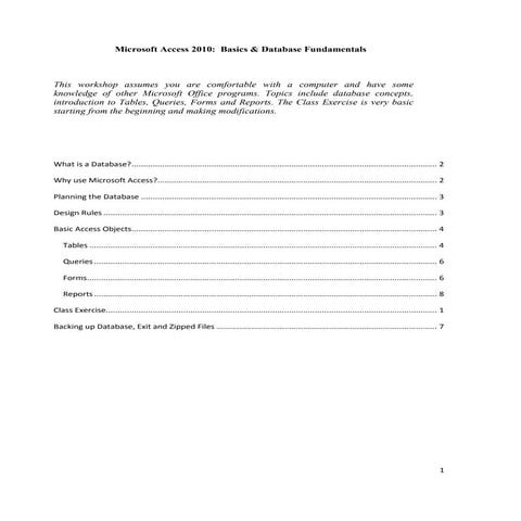 Access 2010 | PDF
