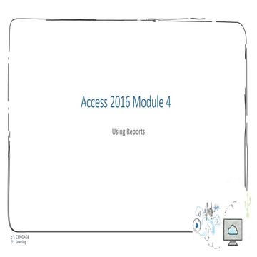 Access 2016 module 4 ppt presentation