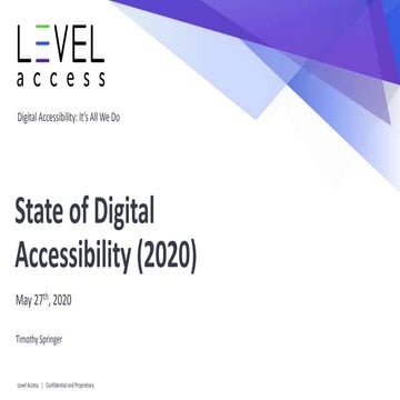 State of Digital Accessibility in 2020