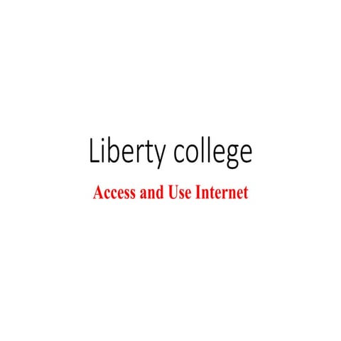 Access and use of internet of level 1 course