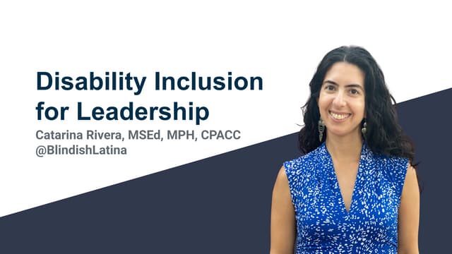 Disability Inclusion for Leadership
