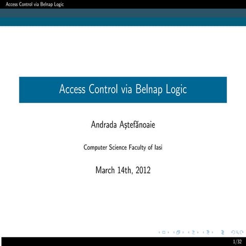 Access Control via Belnap Logic