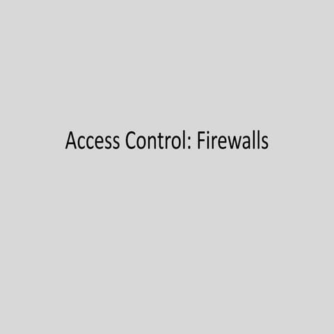 Access Control Firewall