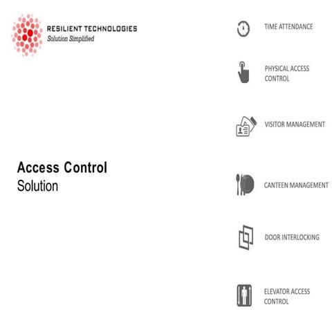 Latest Web based Access Management Software - Resilient Technologies