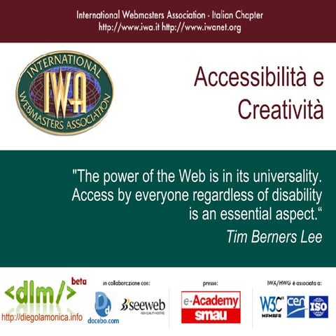 Accessibilità e Creatività