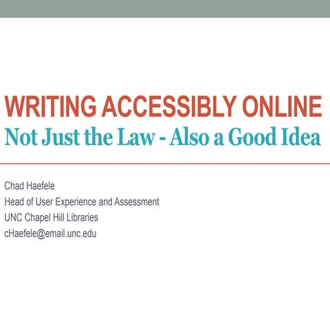 Writing Accessibly Online