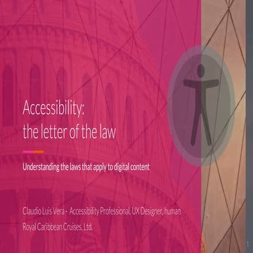 Accessibility: the letter of the law