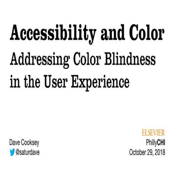 Accessibility and Color: Addressing Color Blindness in the User Experience