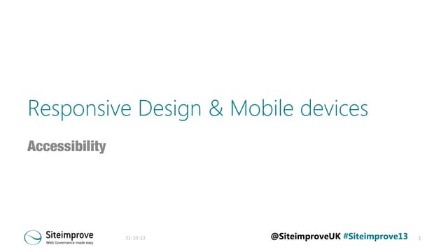 Siteimprove - Accessibility and multiple platforms