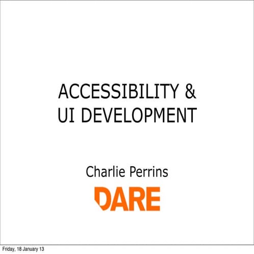 Accessibility & UI Development | PDF