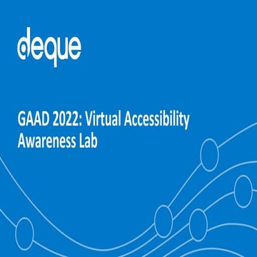 Accessibility Awareness Lab