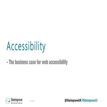 Siteimprove - Accessibility business case