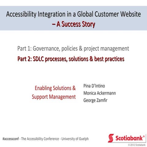 Accessibility Integration in a Global Customer Website - Scotiabank.com - A S...