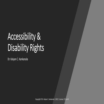 Accessibility & Disability Rights 