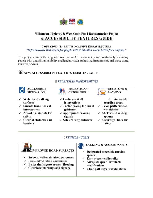 ACCESSIBILITY FEATURES GUIDE - MHCWRRP Saint Lucia