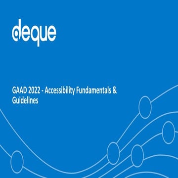 Accessibility Fundamentals Bootcamp