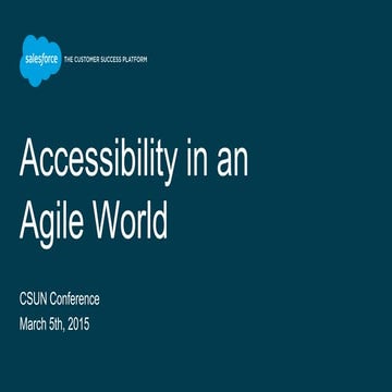 Accessibility in an Agile World