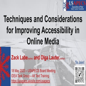 Techniques and Considerations for Improving Accessibility in Online Media