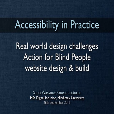 Accessibility in Practice | PPT