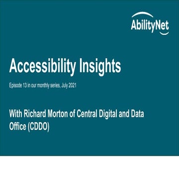 Accessibility Insights with UK Government (CDDO)