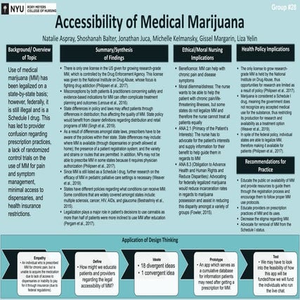 Accessibility of medical marijuana