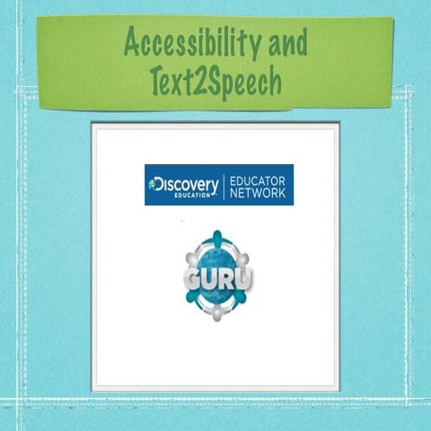 Accessibility on i pad at densi