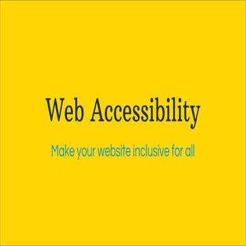 Web Accessibility Training