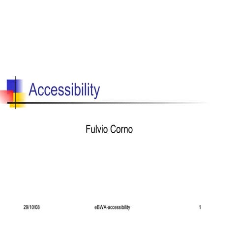 Web Accessibility