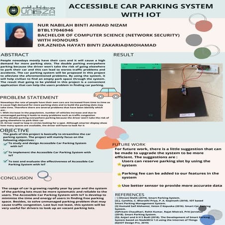 Accessible Car Parking System with IoT