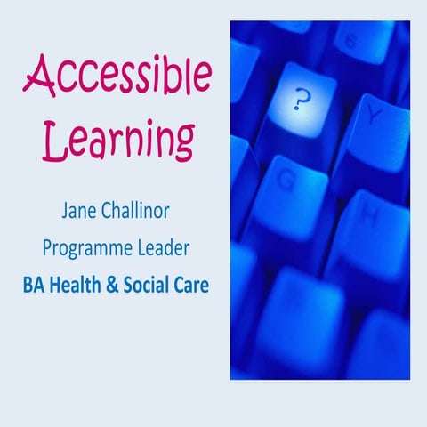 Accessible learning 