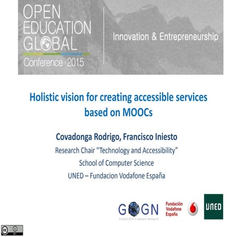 Holistic vision for creating accessible services based on MOOCs