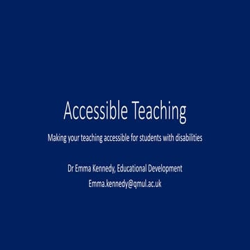 Accessible teaching for students with disabilities