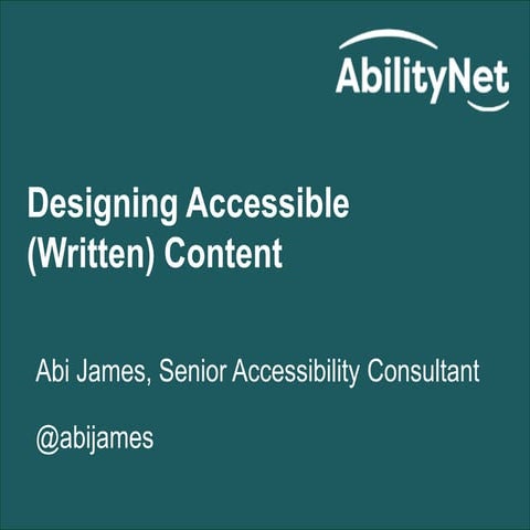 Accessible written content hci city 180619