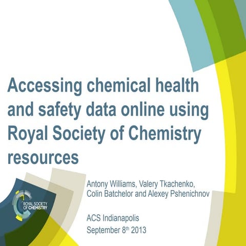 Accessing chemical health and safety data online using Royal Society of Chemi...