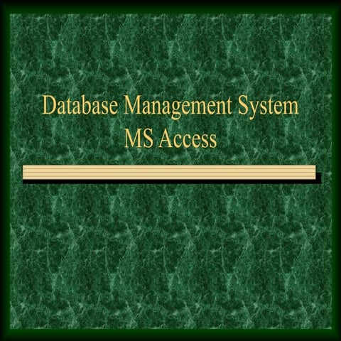 Access introduction | PPT | Desktop Publishing | Computer Software and ...