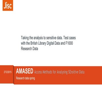 Access methods for analysing sensitive data (amased)