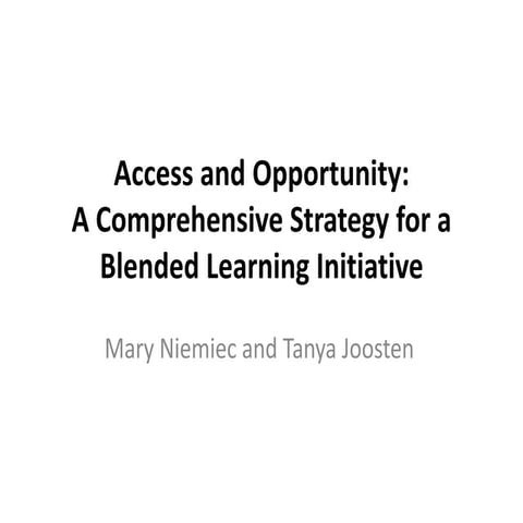 ALN 2011 - Access and Opportunity