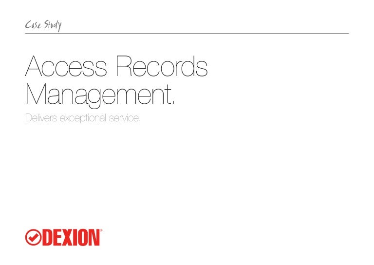 Access records management case study