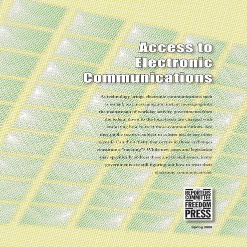 Access to Electronic Communications of Government Officials in the 50 States
