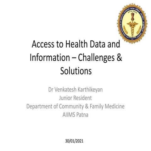 Access to health data and information – challenges