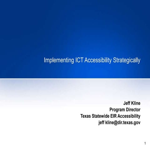 Accessu 2016 presentation "Implementing IT Accessibility Strategically" 
