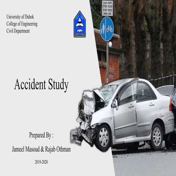 Accident study (Traffic Engineering) | Jameel Academy