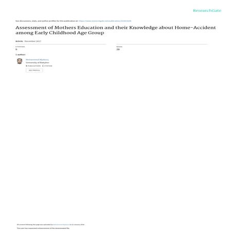 A Study to Assess Mothers Knowledge and their Practices in Prevention ...