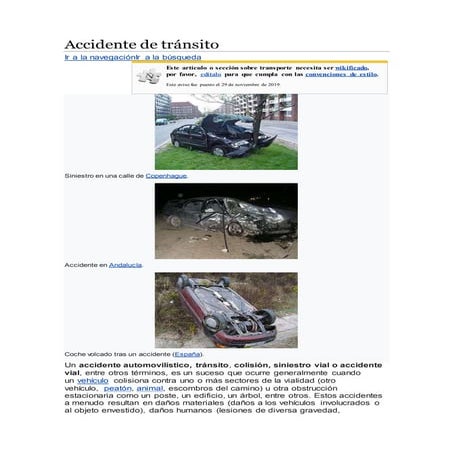 Accidente de tránsito