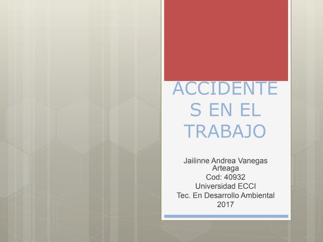 Accidentes en el trabajo