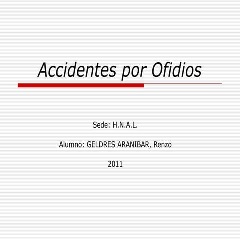 Accidentes por ofidios