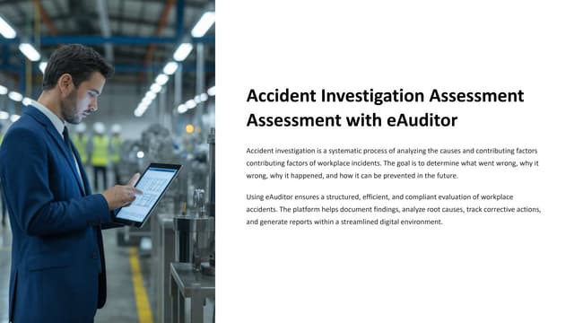 Accident Investigation Assessment with eAuditor Audits & Inspections