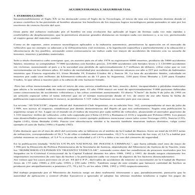 Accidentologia y seguridad vial