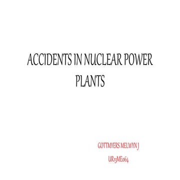 Accidents in nuclear power plants | PPTX